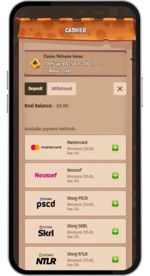 Deposit funds in AUD