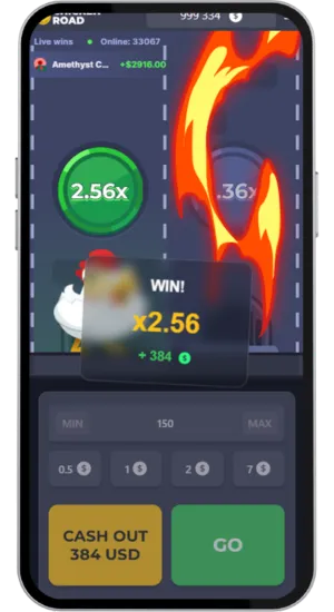 Press the collect button before the collision to secure your winnings.